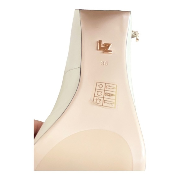 NEW Lola Cruz Norther Platform Pump Block Heel Round Toe Cream Leather Size 36 - Picture 10 of 14